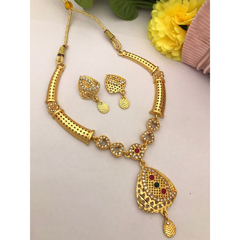 FS Collection Sparkling Austrian And Pota Stone Elegance Necklace Set