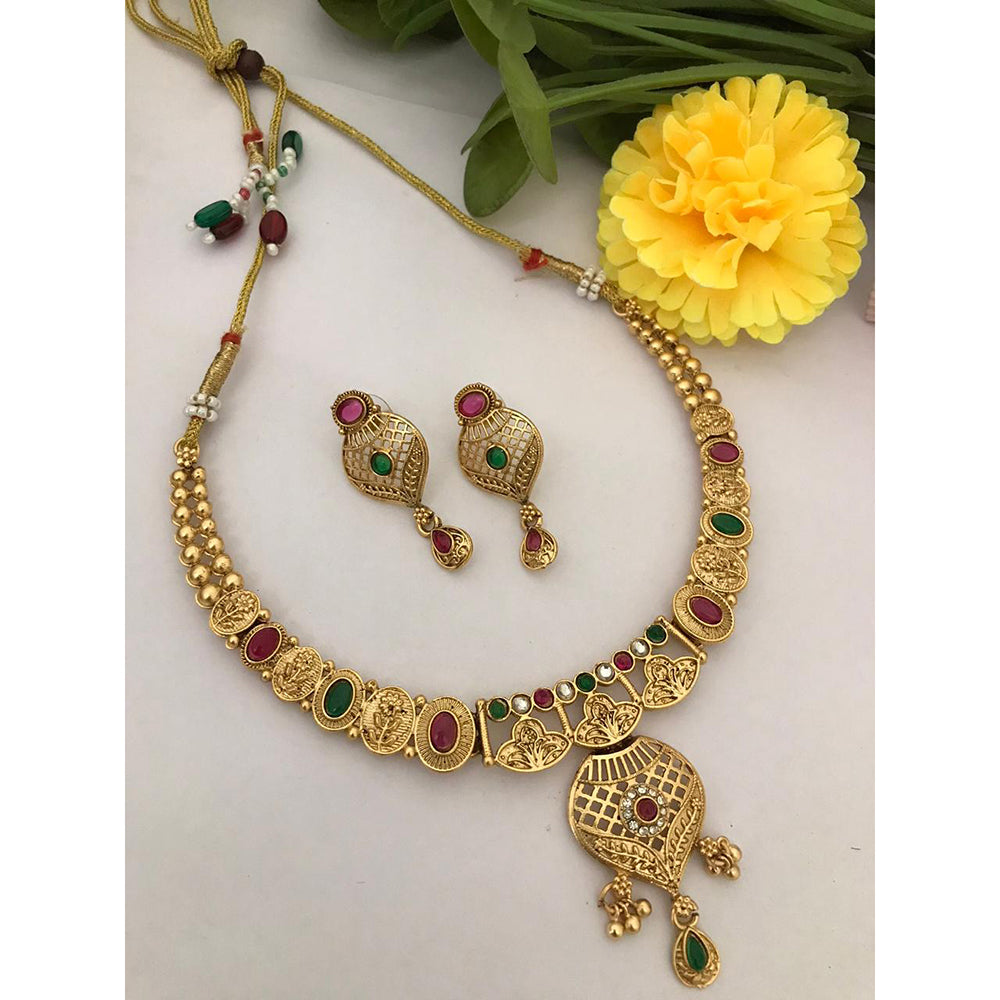 FS Collection Sparkling Austrian And Pota Stone Elegance Necklace Set