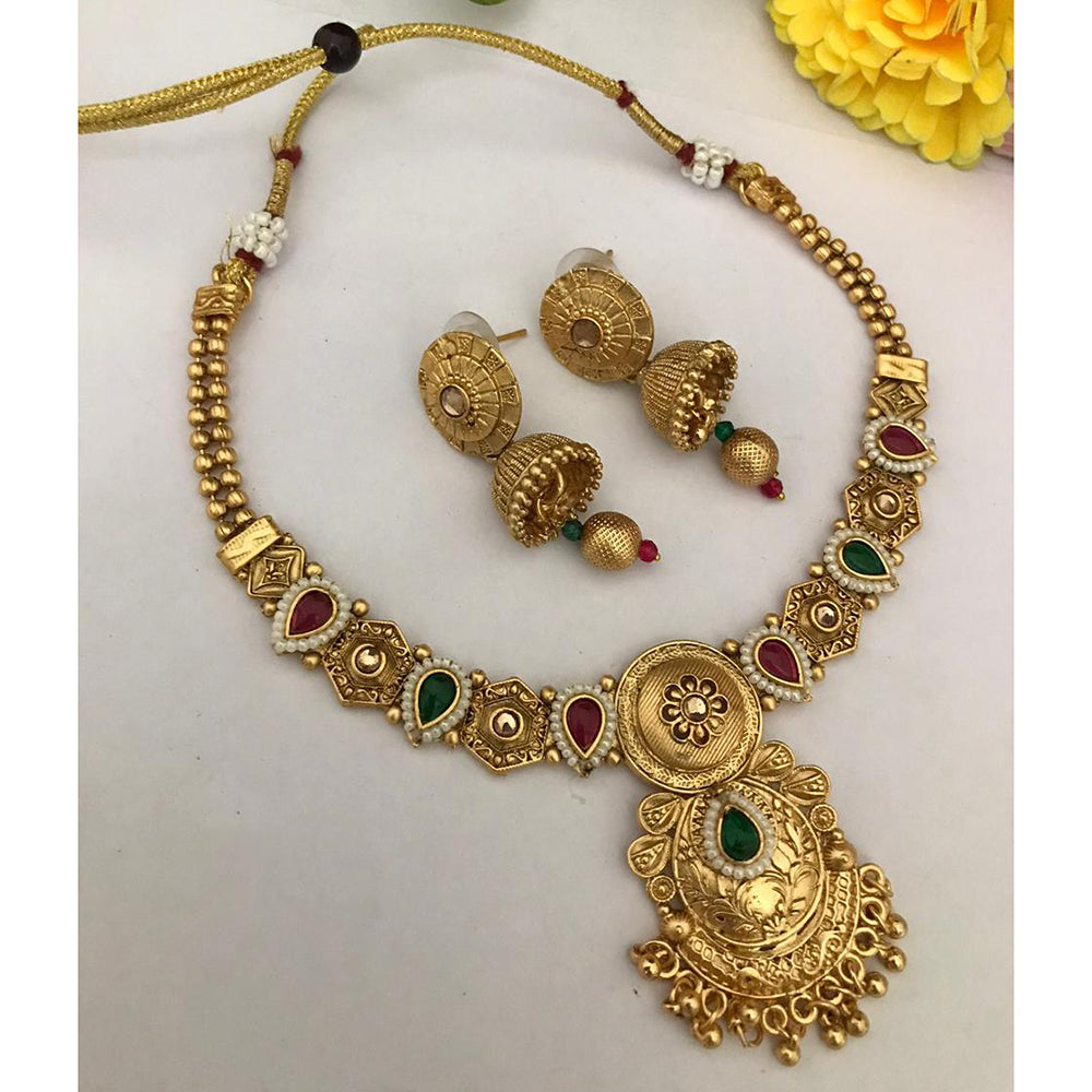 FS Collection Sparkling Austrian And Pota Stone Elegance Necklace Set