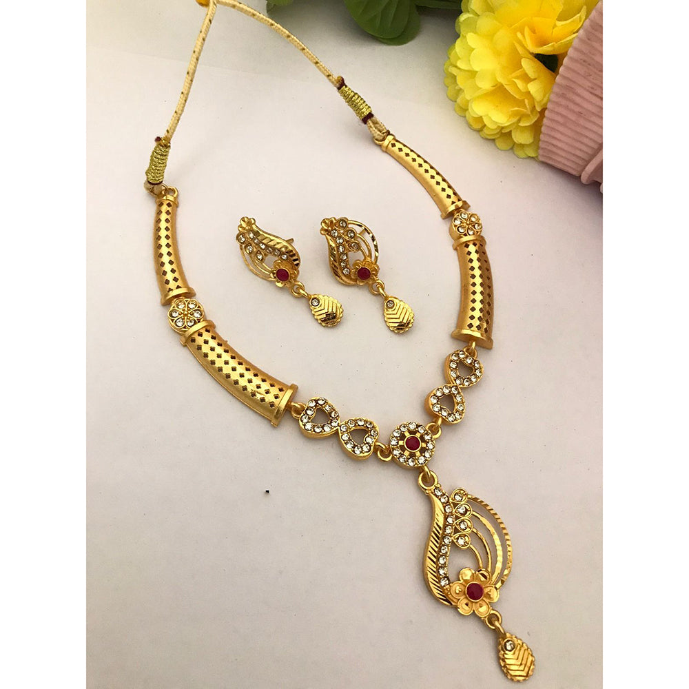 FS Collection Sparkling Austrian And Pota Stone Elegance Necklace Set