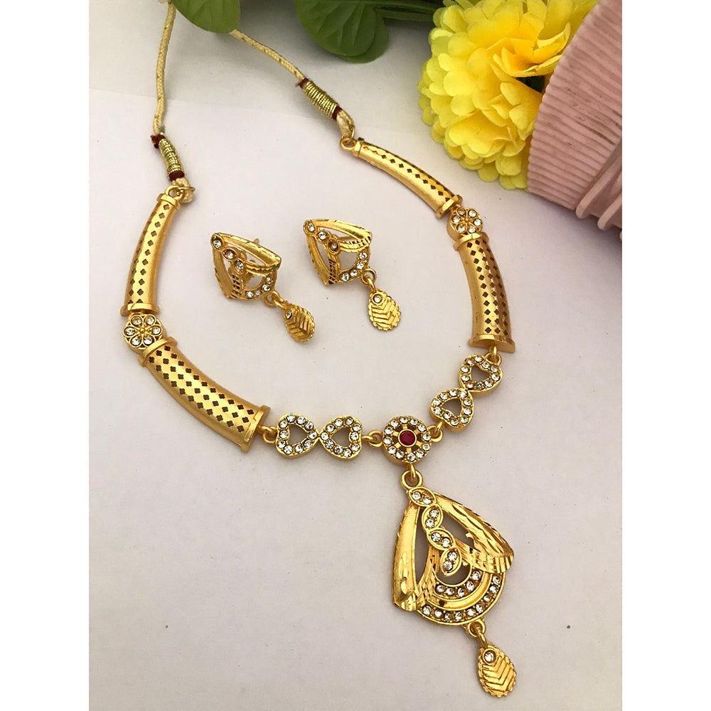 FS Collection Sparkling Austrian And Pota Stone Elegance Necklace Set