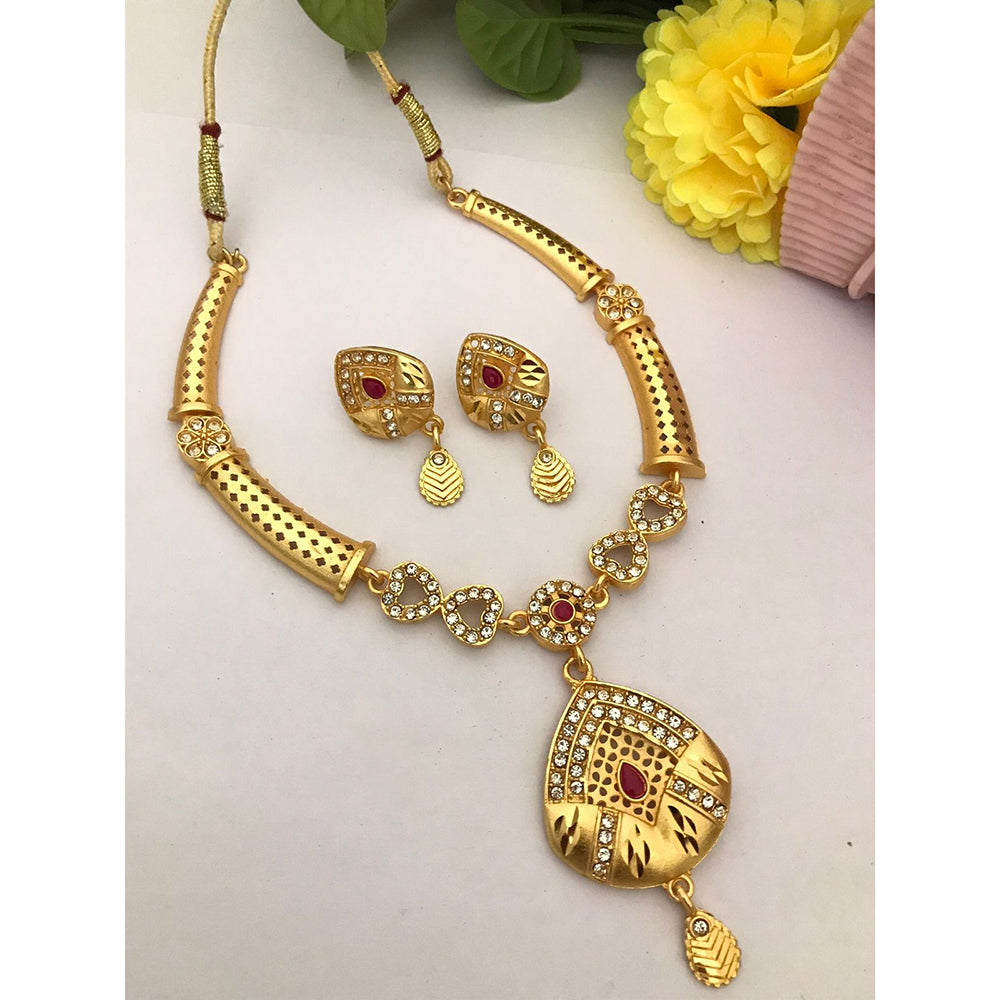 FS Collection Sparkling Austrian And Pota Stone Elegance Necklace Set