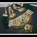 FS Collection Heritage Style Pota Stone Pearl Choker Necklace Set