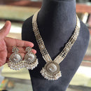 FS Collection Ethnic Kundan Pearl And Beads Statement Necklace Set