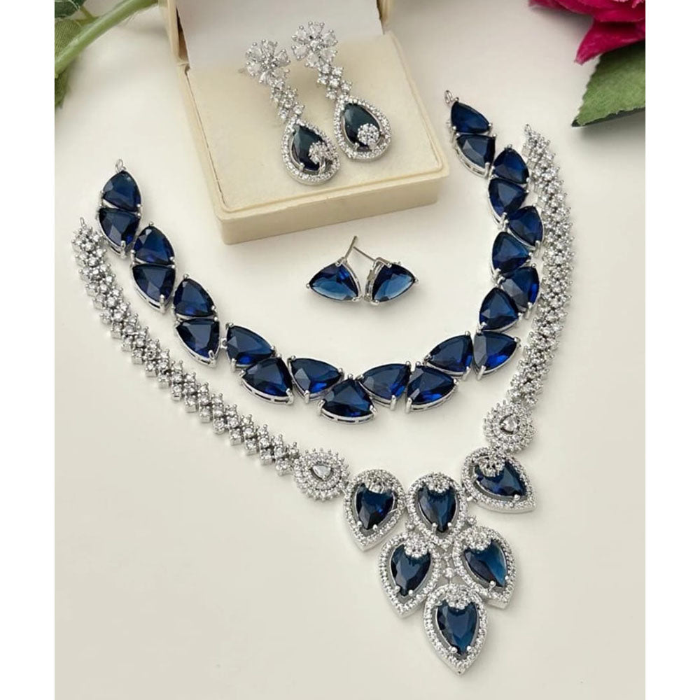 FS Collection Glamorous American Diamond Combo Set