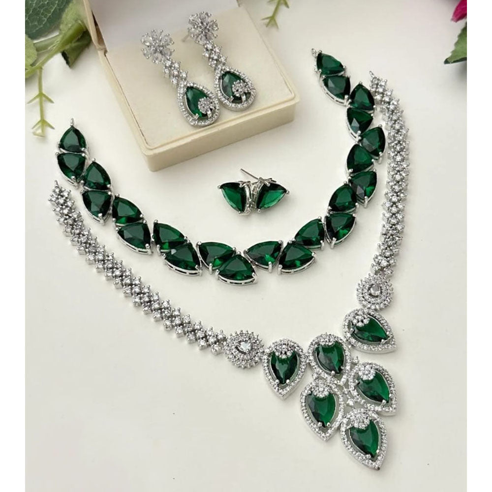 FS Collection Glamorous American Diamond Combo Set