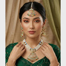 FS Collection Premium Austrian Stone Pearl And Beads Necklace Set