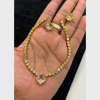 FS Collection Classic Crystal Stone And Austrian Stone Necklace Set