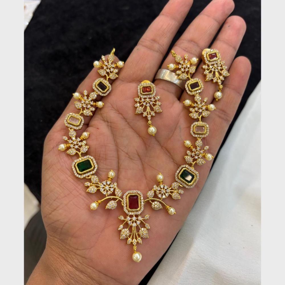 FS Collection Classic Crystal Stone And Austrian Stone Necklace Set