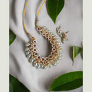 FS Collection Sparkling Meenakari Beads And Pearl Elegance  Necklace Set