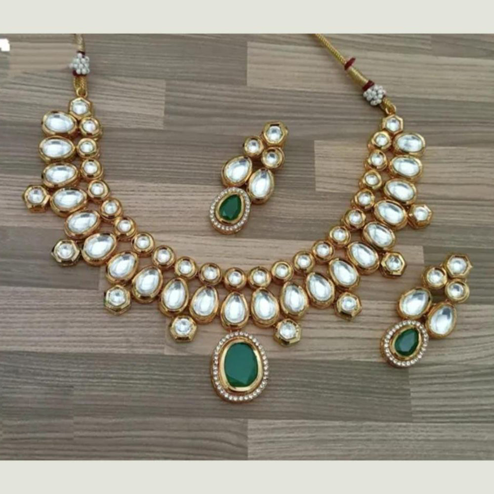 FS Collection Ethnic Design Kundan Stone Necklace Set