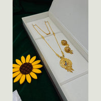 FS Collection Royal Gold Forming  Meenakari Long Necklace Set