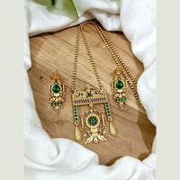 FS Collection Premium Pota Stone  Swan Motifs Long Necklace Set