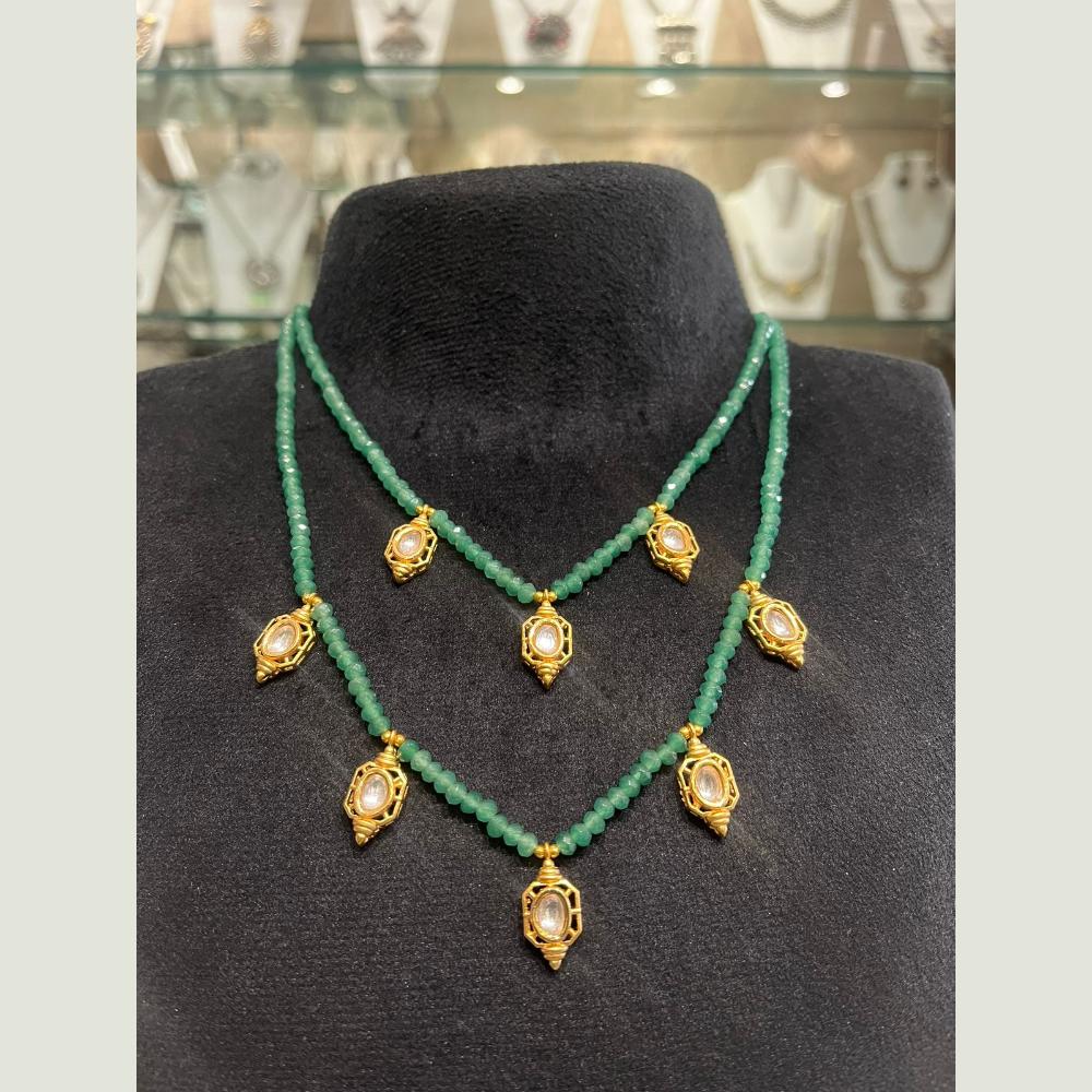 FS Collection Ethnic Design Kundan Stone And Beads  Necklace Set