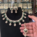 FS Collection Polki Kundan Stone Designer Necklace Set