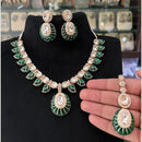 FS Collection Polki Kundan Stone And Pearl  Designer Necklace Set