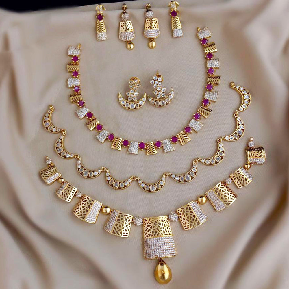 FS Collection Royal Austrian Stone Jewellery Combo Set