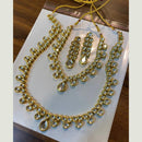 FS Collection Ethnic Design Kundan Stone Double Necklace Set