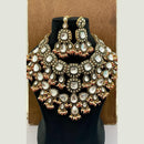 FS Collection Heritage Kundan Stone Pearl And Beads Designer Necklace Set