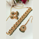 FS Collection Festive Pota Stone And Pearl Choker Necklace Set