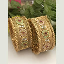 FS Collection Traditional Pota Stone And Meenakari Openable Bangles Set