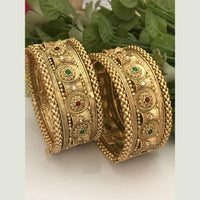FS Collection Heritage Style Pota StoneOpenable Bangles Set