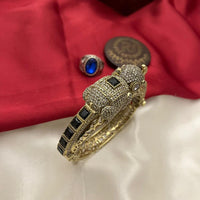 FS Collection Traditional Austrian Stone And Pota Stone Elephant Motif  Kada Bangles