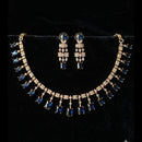 FS Collection Premium American Diamond Statement Necklace Set