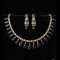 FS Collection Premium American Diamond Statement Necklace Set
