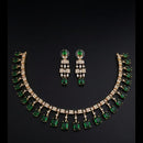 FS Collection Premium American Diamond Statement Necklace Set