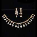 FS Collection Premium American Diamond Statement Necklace Set