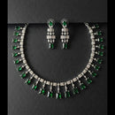 FS Collection Premium American Diamond Statement Necklace Set