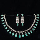 FS Collection Premium American Diamond Statement Necklace Set