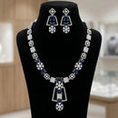 FS Collection Premium American Diamond Statement Necklace Set