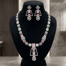 FS Collection Premium American Diamond Statement Necklace Set