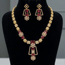 FS Collection Premium American Diamond Statement Necklace Set