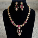 FS Collection Premium American Diamond Statement Necklace Set