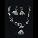 FS Collection Premium American Diamond Statement Necklace Set