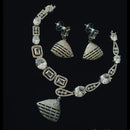 FS Collection Premium American Diamond Statement Necklace Set