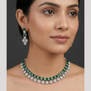 FS Collection Premium American Diamond Statement Necklace Set