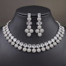 FS Collection Premium American Diamond Statement Necklace Set