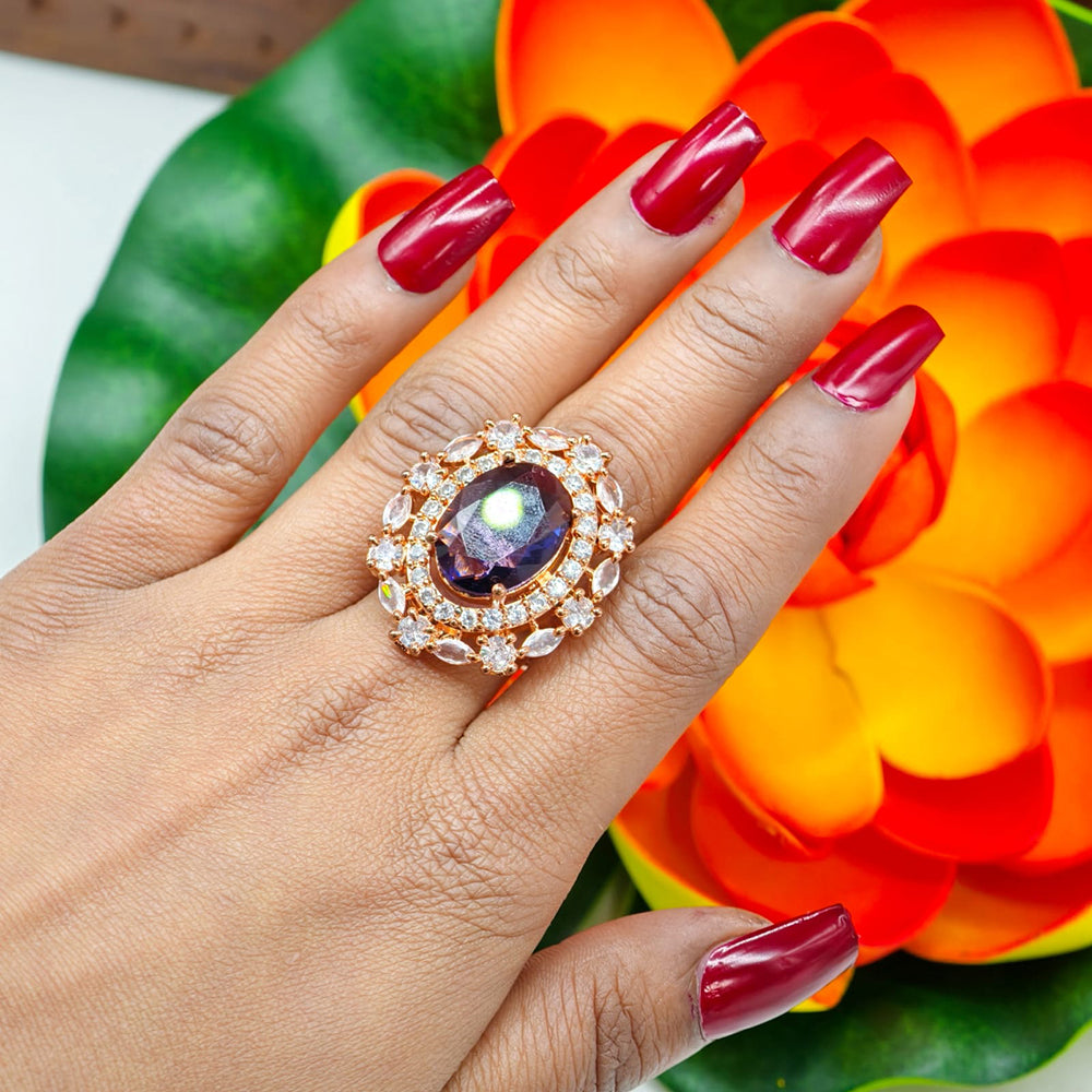 FS Collection Luxury American Diamond Statement Rings