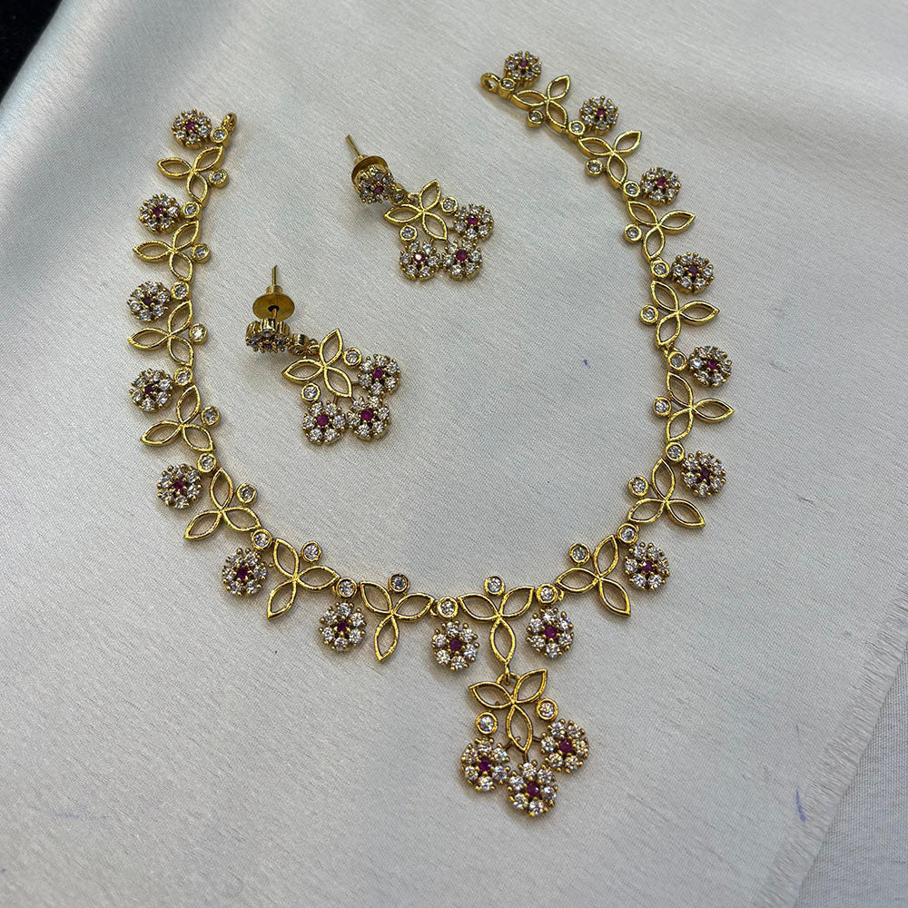 FS Collection Royal Look Austrian Stone Necklace Set