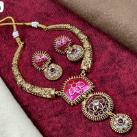 FS Collection Royal Look Pota Stone Necklace Set