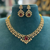 FS Collection Royal Look American Daimond And Austrian Stone Necklace Set