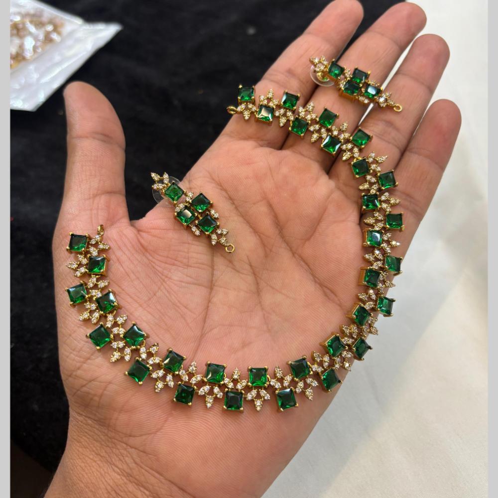 FS Collection Royal Look Crystal Stone Necklace Set