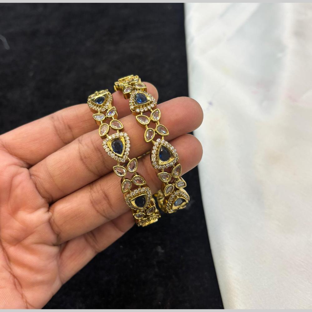 FS Collection Premium Austrian Stone And Crystal Stone Bangles Set