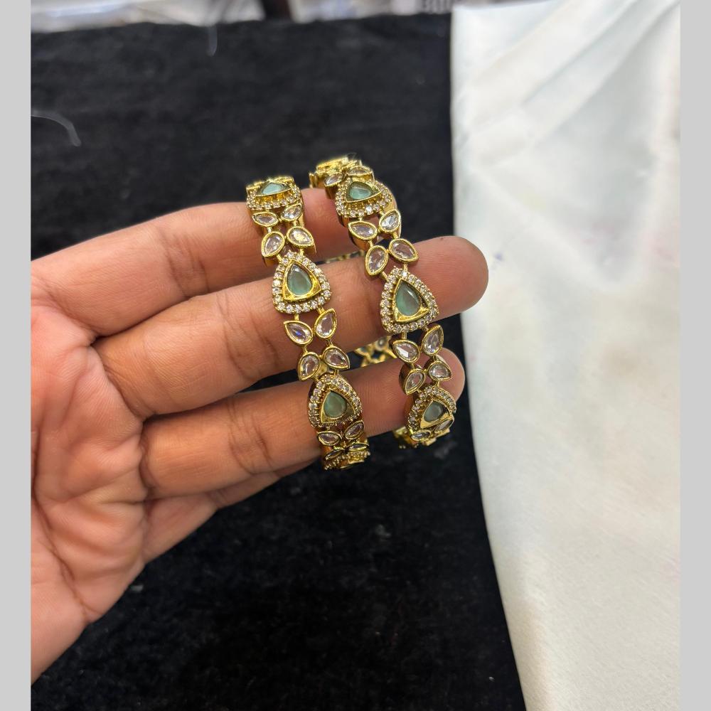 FS Collection Premium Austrian Stone And Crystal Stone Bangles Set