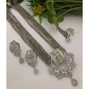 FS Collection Premium American Diamond Statement Long Necklace Set