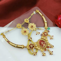 FS Collection Ethnic Design Pota Stone And Pearl Necklace Set